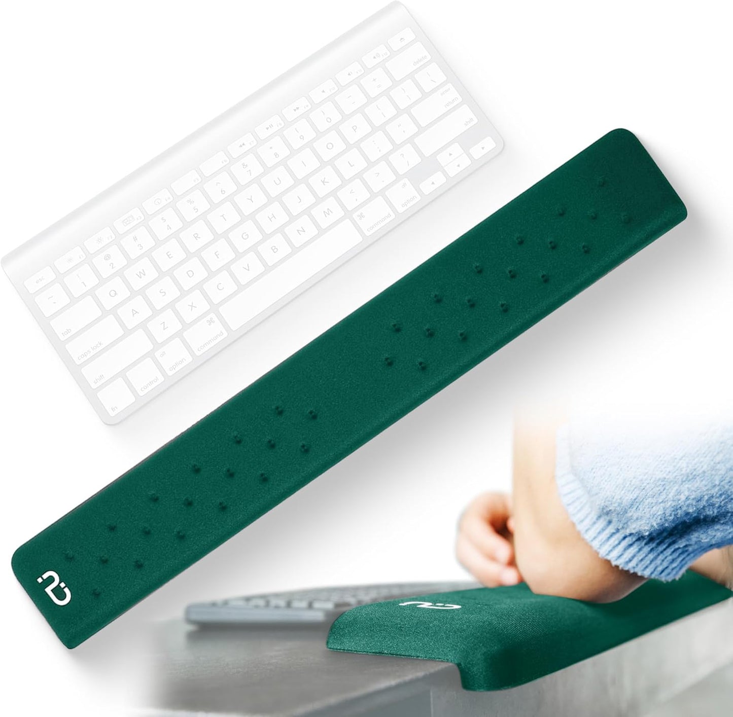 EdgeRest PostureUp L-Shaped Desk Long Wrist Rest Elbow, Forearm & Wrist Comfort Support for Table or Desk Edge, Non-Slip, Memory Foam Padding, Ergonomic Design for Work, Universal Fit, Black