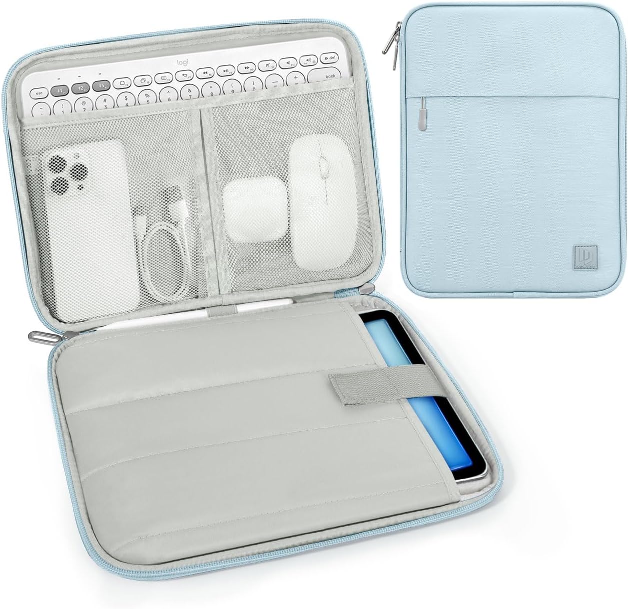Dadanism 9-11 Inch Tablet Sleeve Padded Carrying Case for iPad (A16) 11th Gen 11", iPad 10th Gen 10.9", iPad Air M4/Pro M5 11", iPad Air 5/4, iPad 9/8/7th Gen, Galaxy Tab A11+ Plus 11", Blue