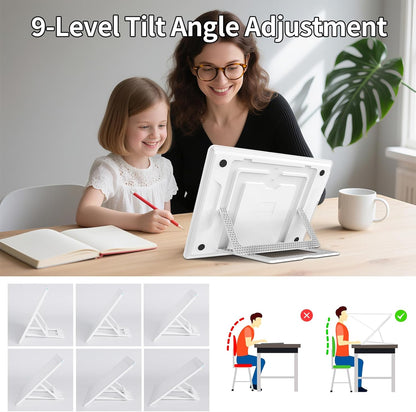 TOHETO Rechargeable A4 Light Board with Stand, Super Bright Magnetic Light Pad with Side Buttons, Wireless Light Box for Tracing and Drawing, Cordless LED Light Table for Diamond Painting, Sketching