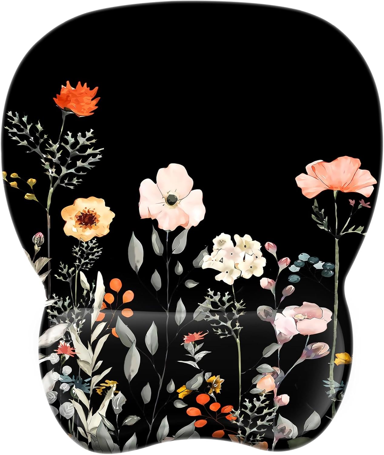 EooCoo Ergonomic Mouse Pad with Wrist Support, Mousepad with Memory Foam Wrist Rest and Non-Slip Base for Computer, Cafe, Home & Office, 9.64 x 8.26 in Office Desk Accessories