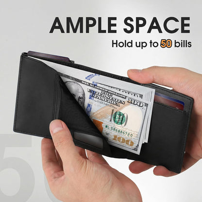 GAOCHALE Mens Wallet for Samsung Smarttag2 Pop up Card Holder Compatible with Samsung Tag RFID Blocking Wallet for Men 10-14 Card Capacity | ID Window | Cash Slot(Carbon)