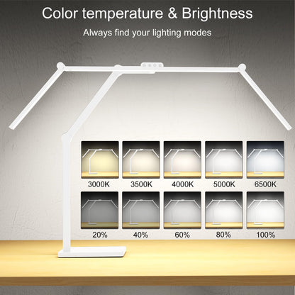 Omorepa 36W 3000LM Ultra Bright Architect Desk Lamp with Base, 47.4Inches Wide Tall Overhead Desk Light for Home Office, Dimmable Table Light with Remote for Desktop Working,Drafting,Reading