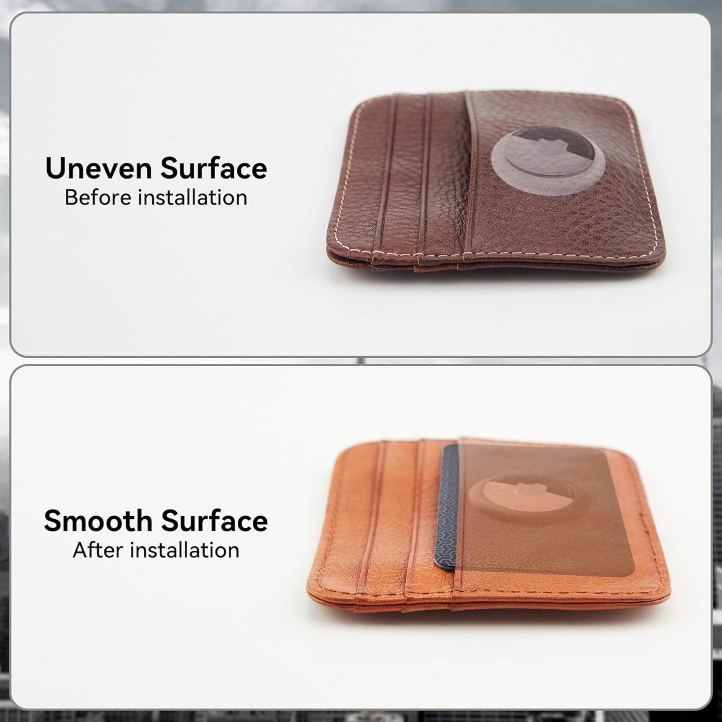 2 Pack for AirTag Wallet Holder Slim Card Insert for Air Tag Wallet Thin AirTag Card Holder Case, Compatible with Apple AirTag 1st & 2nd Gen, Wallet, Purse, Badge, Business Card Holder