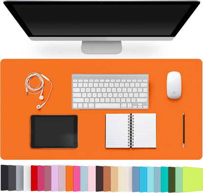 Leather Desk Pad Protector,Non-Slip Desk Pad,on-Slip PU Leather Large Mouse Pad,Easy Clean Desk Protecor Mat,Writing Pad for Office Work/Home/Decor(Black, 23.6" x 13.7")