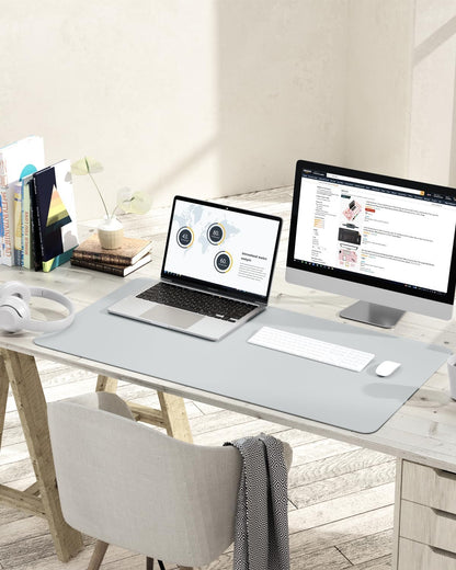YSAGi Non-Slip Leather Desk Pad, Waterproof Laptop Computer Desk Keyboard Mat, Table Protector Blotter Mat, Large Mouse Pad for Office/Work/Home/Decor(Black, 31.5" x 15.7")