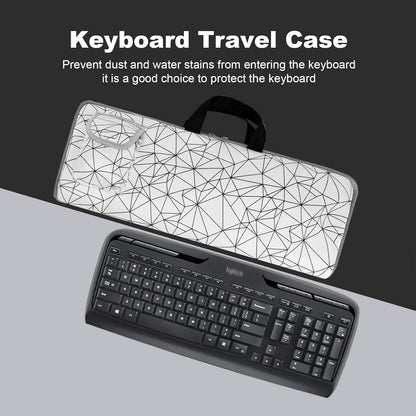 Travel Case for Logitech MK335 Wireless Computer Keyboards Mouse Combo, Neoprene Mouse Pouch and Cable Storage Bag, Keyboard Sleeve for Aula S99 Gaming Keyboard (Black)