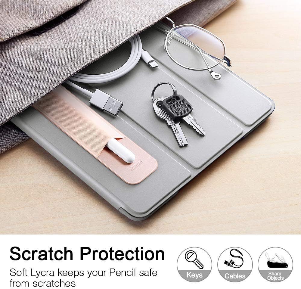 ESR Pencil Case Holder Compatible with The Pencil (Pro and 1st and 2nd Gen), Elastic Pocket for Stylus Pen [Pencil Protected and Safe] Pouch Adhesive Sleeve Attached to Case for Pencil, Black