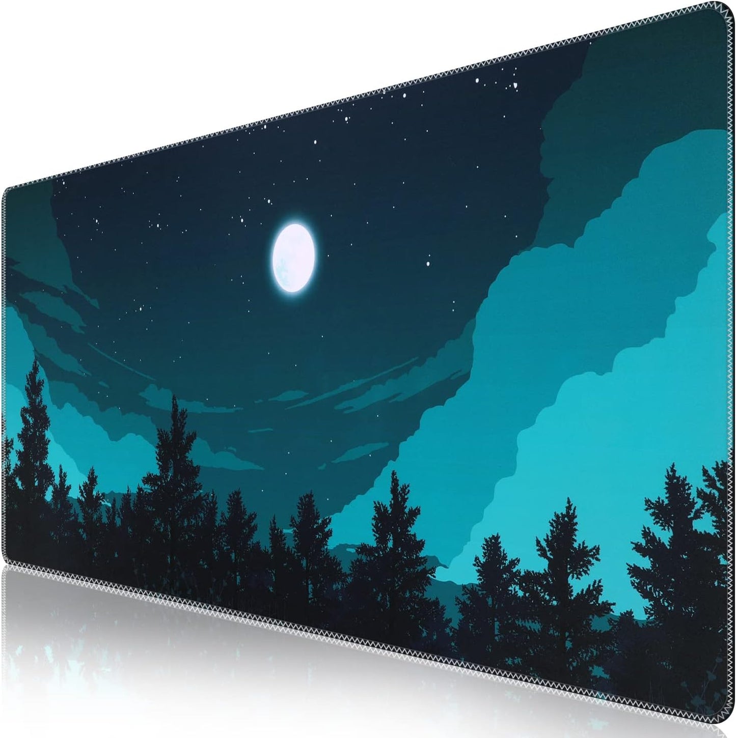 iCasso Desk Cover Mat, Office Mouse Pad, Desk Protector Mat, Extra Large Matt for Desktop,Anti-Slip XXL Big Mousepad with Stitched Edges for Computer Keyboard Retro Black - Colors A
