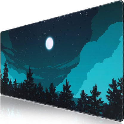 iCasso Desk Cover Mat, Office Mouse Pad, Desk Protector Mat, Extra Large Matt for Desktop,Anti-Slip XXL Big Mousepad with Stitched Edges for Computer Keyboard Retro Black - Colors A