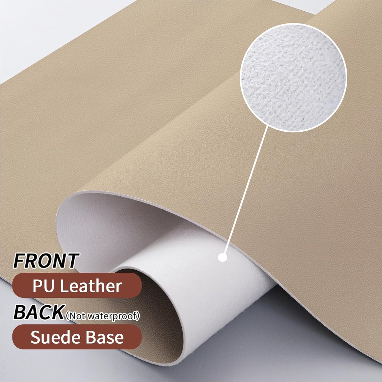 Bloss Leather Desk Pad and Keyboard Wrist Rest, Large Mouse Pad + Keyboard Pad+Mouse Wrist Support, Non-Slip Desk Mat Protector for Office, Home(31.5×15.7 Inches,Beige) - Colors A