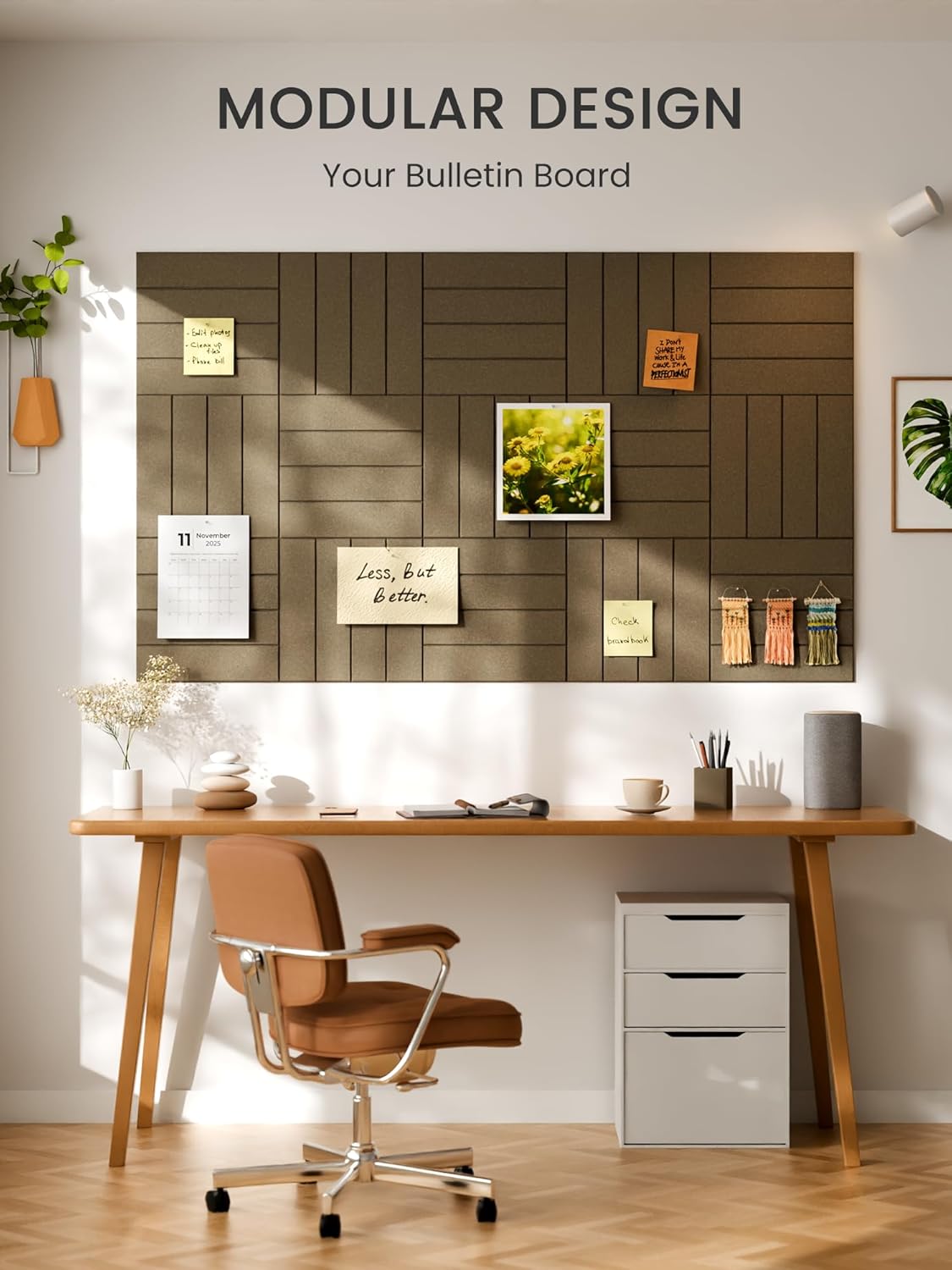 Bumusty Large Cork Board Alternative-48 x 36" Felt Bulletin Board Tiles, with 30 Pushpins, 70 Adhesive Tabs, Bold-Stripe 12-Pack, Cork Boards for Office Push Pin Board Felt Board-Carbon Blue