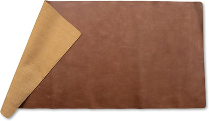 Genuine Leather Desk Pad, Office Desk Mat, Large Desk Blotter, Desk Protector, and Mouse Pad – 31.5" x 15.75" (1.8-2.0 mm) Mocha, Waterproof, Premium Quality for Desk Surface Protection and Comfort.