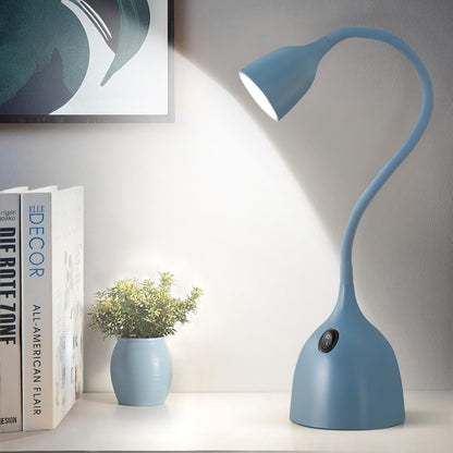 EJIAXIN Desk Lamp for Home Office - Clip on Reading Light and Bed Headboard Clamp Lamp, Bedside Gooseneck Table Lamp, Clip on Desk Lamps, Eye-Caring Desk Lamp for College Dorm Room Study Lamp, White