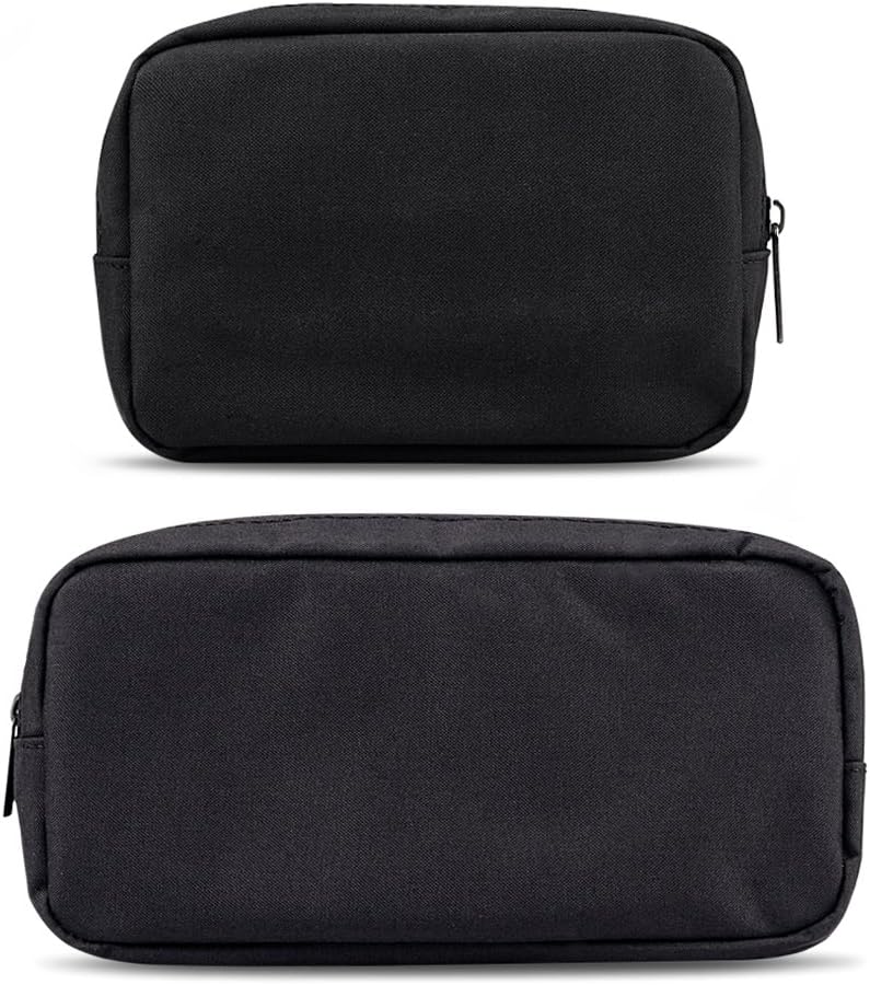 Universal Electronics/Accessories Soft Carrying Case Bag, Durable & Light-weight,Suitable for Out-going, Business, Travel and Cosmetics Kit (Small-Black)