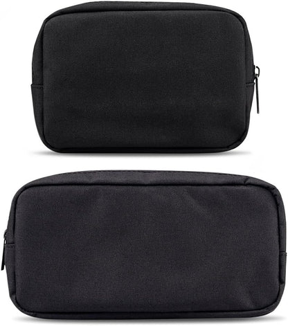 Universal Electronics/Accessories Soft Carrying Case Bag, Durable & Light-weight,Suitable for Out-going, Business, Travel and Cosmetics Kit (Small-Black)