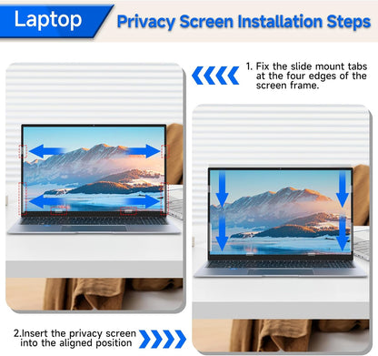 [2-Pack] Privacy Screen For Computer Monitor, 27-Inch 16:9 Aspect Ratio; Anti Spy/Bule Light/Glare And Eye Protection, 2 Install Ways Removable For Office, Airport, Cafe And Other Public Area; Diagonal 27 Inches, Width 23.53 Inches, Height 13.24 Inches