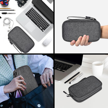 CAOODKDK Electronics Accessories Organizer Pouch Bag, Travel Universal Organizer for Cable, Charger, Phone, SD Card, Business Travel Gadget Bag