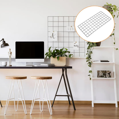 YOKIVE 3Pcs Iron Wire Grid Panel, Decorative Panels Board | Photo Pictures Display Holders Hanging Frame for Home Office (Black, 16"x12")
