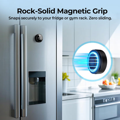 USB Rechargeable Magnetic Kitchen Timer for Cooking, Building 800mAh Battery Large Display Digital Countdown Countup Timer, 3 Preset 5/15/25 Mins Loud Alarm for Baking Grilling Studying