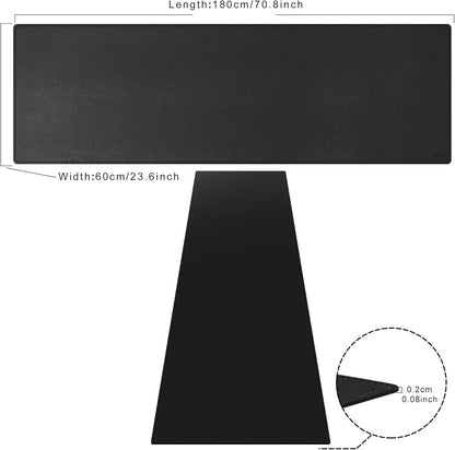Cacoy 36" x 20" Leather Desk Mat for Home Office, Extra Large PU Leather Desk Pad Blotters, Waterproof Computer Keyboard Mat, Extended Gaming Mouse Pad, Desk Protector for Desktop and PC Laptop, Black