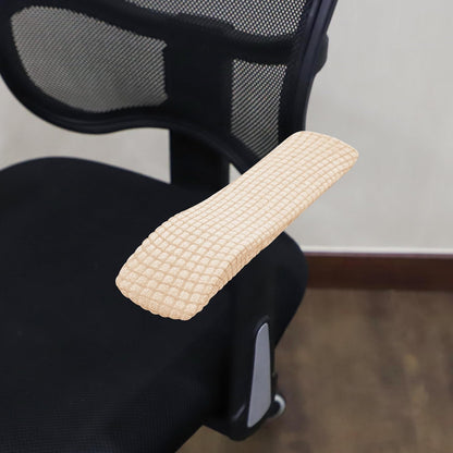 FORCHEER Office Chair Armrest Covers 12-15 Inch Velvet Elastic Black Arm Rest Covers for Desk Computer Chairs Washable