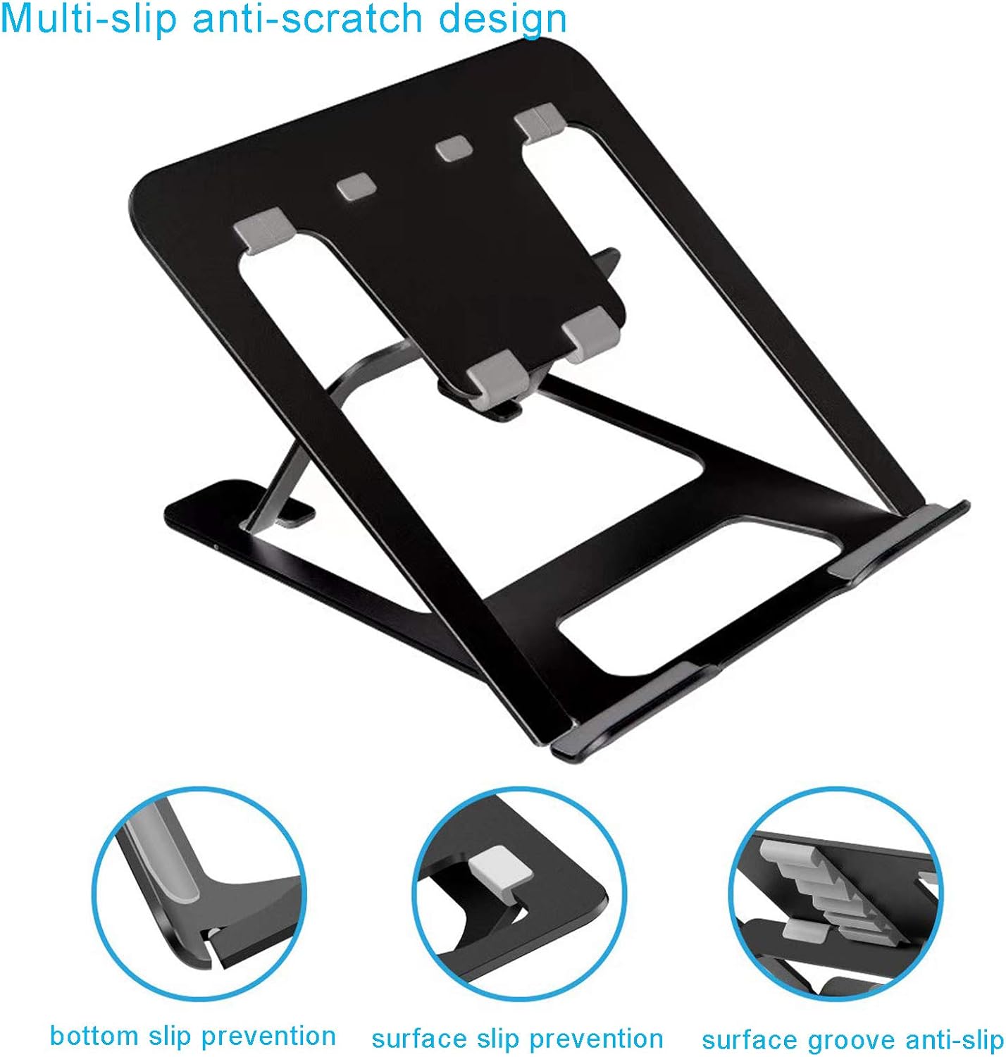 Adjustable Drawing Tablet Stand Drawing Pen Display Aluminum Ventilated Stand Holder for Wacom One, Cintiq 13/16, XP-Pen Artist 12/13.3/15.6 and Huion Kamvas 12/13/15.6