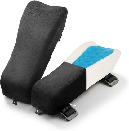 Office Chair Arm Pads, Ergonomic Memory Foam Wheelchair Cover, Arm Rest Pillow for Desk, Computer, Gaming and Elbows (Skin-Friendly Arm Rest Pillow)