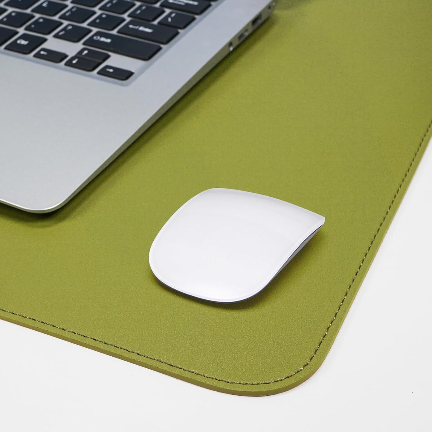 AFIING Large Desk Mat 47" x 17", Dual-Sided Natural Cork & PU Leather Desk Pad, Non-Slip Waterproof Mouse Pad for Office, Home & Gaming, Black