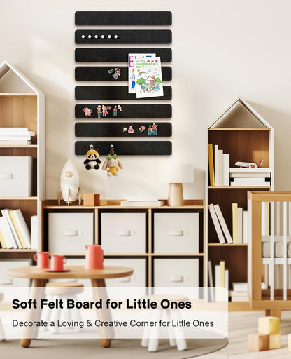 Small Cork Bulletin Board Tiles, Felt Wall Decor and Office Desk Accessories for Vision, Message Center, Picture and Prayer Board, Dorm, Room, Home Office Essentials and Organization(Linen Dusk)