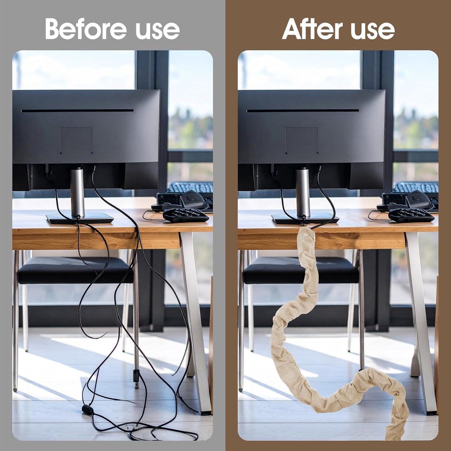SHENLIU 4 Pcs Fabric Cord Cover, 6 Feet and 4 Feet Length Chandelier Chain Cover Easy to Install for Chandeliers Lighting Wire Cable Management and Hiding