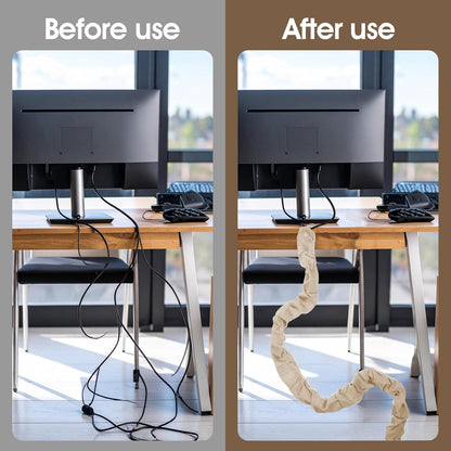 SHENLIU 4 Pcs Fabric Cord Cover, 6 Feet and 4 Feet Length Chandelier Chain Cover Easy to Install for Chandeliers Lighting Wire Cable Management and Hiding