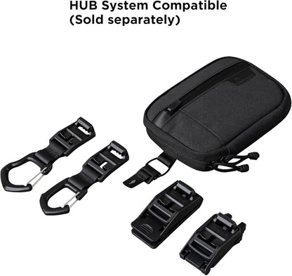 ALPAKA Admin Pouch Pro EDC Organizer - Small Tool Pouch with Smooth Zipper, Weatherproof Storage for Electronics, Cables, Travel Accessories - Black Axogrid 300D Fabric