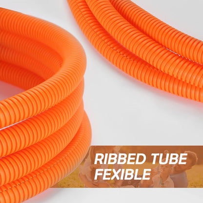 ZhiYo 100 FT 1/4” Wire Loom Split Tubing Auto Wire Conduit Flexible Cover