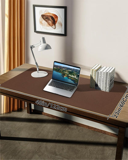 Leather Desk Pad Protector, Office Desk Mat, Large Mouse Pad, Non-Slip PU Leather Desk Blotter, Laptop Desk Pad Desk Accessories for Office and Home (Black, 40" x 17")