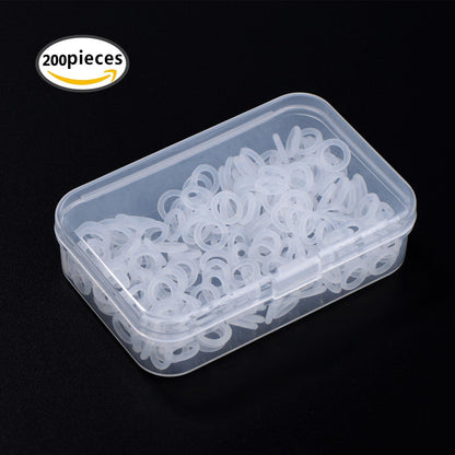 Sumind 200 Pieces O Ring Keyboard, O Rings Keycaps, Clear Rubber Keycap Dampeners with Plastic Storage Box for Mx Switch and Mechanical Keys