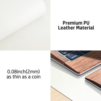 Aothia Leather Desk Pad Protector, Mouse Pad, Office Desk Mat, Non-Slip PU Leather Desk Blotter, Laptop Desk Pad, Waterproof Desk Writing Pad for Office and Home(Dark Blue,31.5" x 15.7") - Colors A