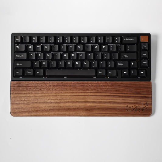Wooden Keyboard Wrist Rest,11.8x3.1x0.7in Ergonomic Walnut Wood Palm Support for 60%,65%,70%,75%,80% Mechanical Keyboards for Comfortable Typing and Playing