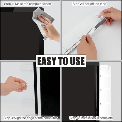 Monitor Memo Board - Multifunction Computer Transparent Side Panel Creative Desktop Easy to Use Suitable for Home Office Left and Right (2pcs)