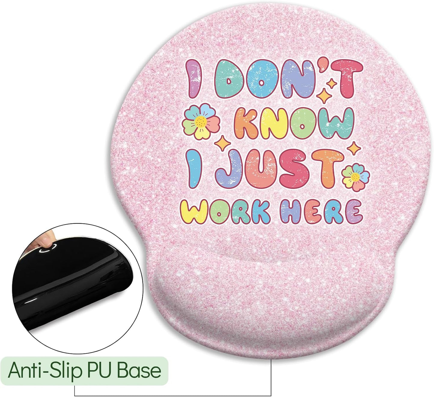 LIMKRIAN Cat Ergonomic Mouse Pad with Wrist Rest, Gaming Mouse Pad with Wrist Support, Funny Mouse Pads for Desk, Computer Mousepad with Non-Slip Pain Relief PU Base, Cute Office Desk Accessories