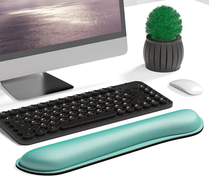 Dapesuom Enlarge Keyboard Wrist Rest, Memory Foam Keyboard Wrist Cushion for Computer Desk Mats Support, Pain Relief Ergonomic Mouse Pad Rests with Non-Slip Base for Gaming, Laptop, Radiant Orchid