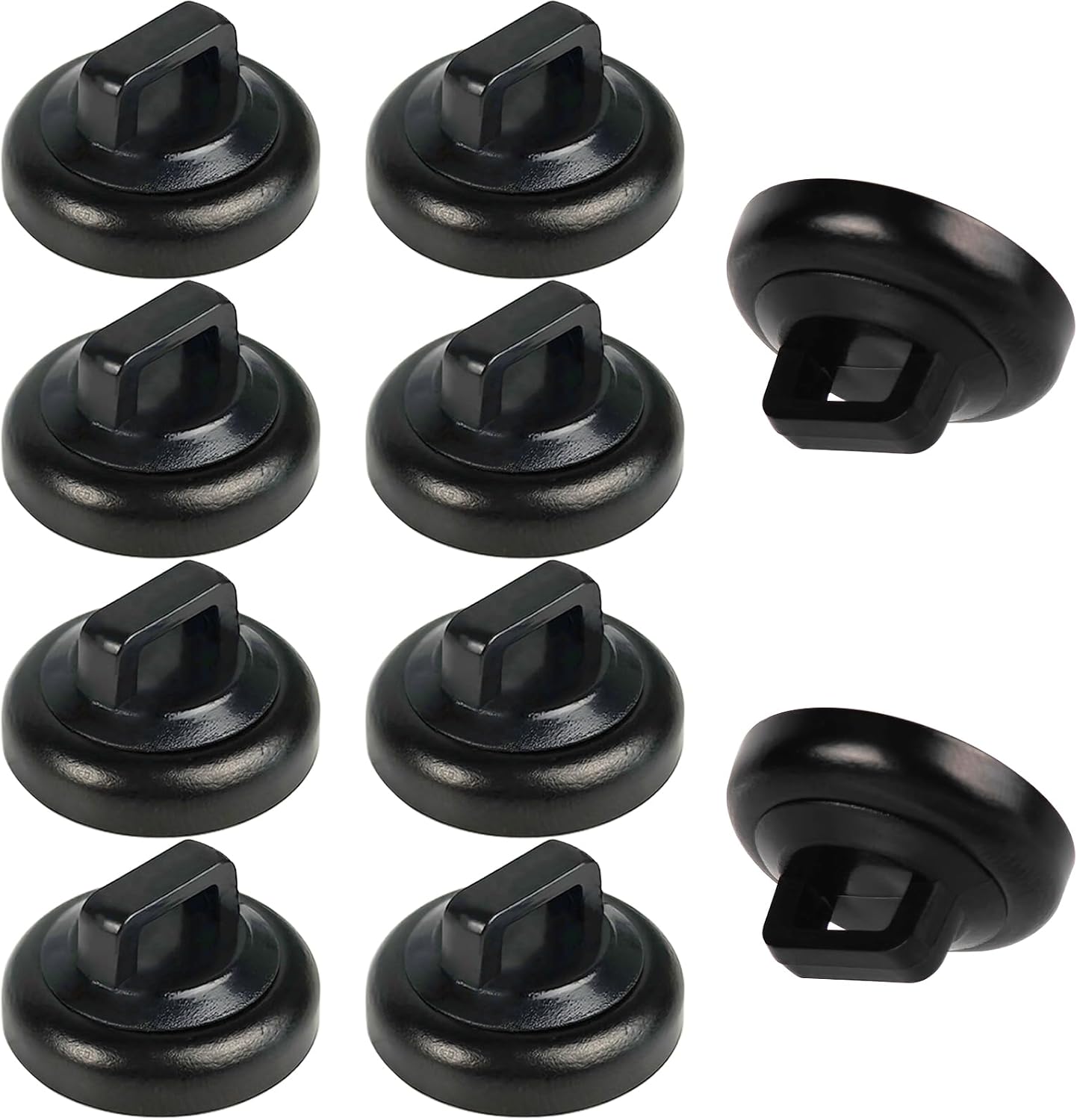 Magnetic Cable Zip Tie Mounts Clips Multipurpose Zip Ties Mount Base Holder Black Wire Cable Holder Mount Wire Clips Management for Home Office Marine Electrical Wiring (Black, 20 Piece)