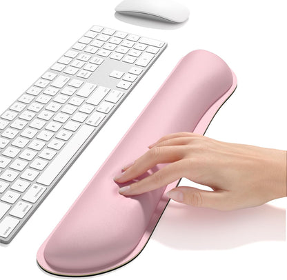 Dapesuom Enlarge Keyboard Wrist Rest, Memory Foam Keyboard Wrist Cushion for Computer Desk Mats Support, Pain Relief Ergonomic Mouse Pad Rests with Non-Slip Base for Gaming, Laptop, Radiant Orchid