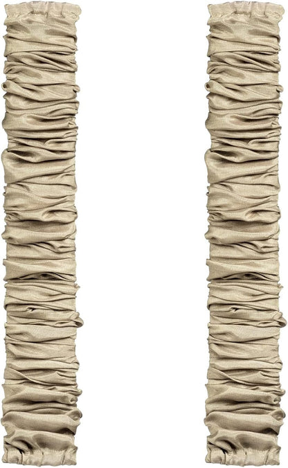 2 Pcs Fabric Cord Cover & Chandelier Chain Cover Each 6 Feet Long Easy to Install Ideal for Chandeliers Lighting Wire Cable Management and Hiding (Grey)