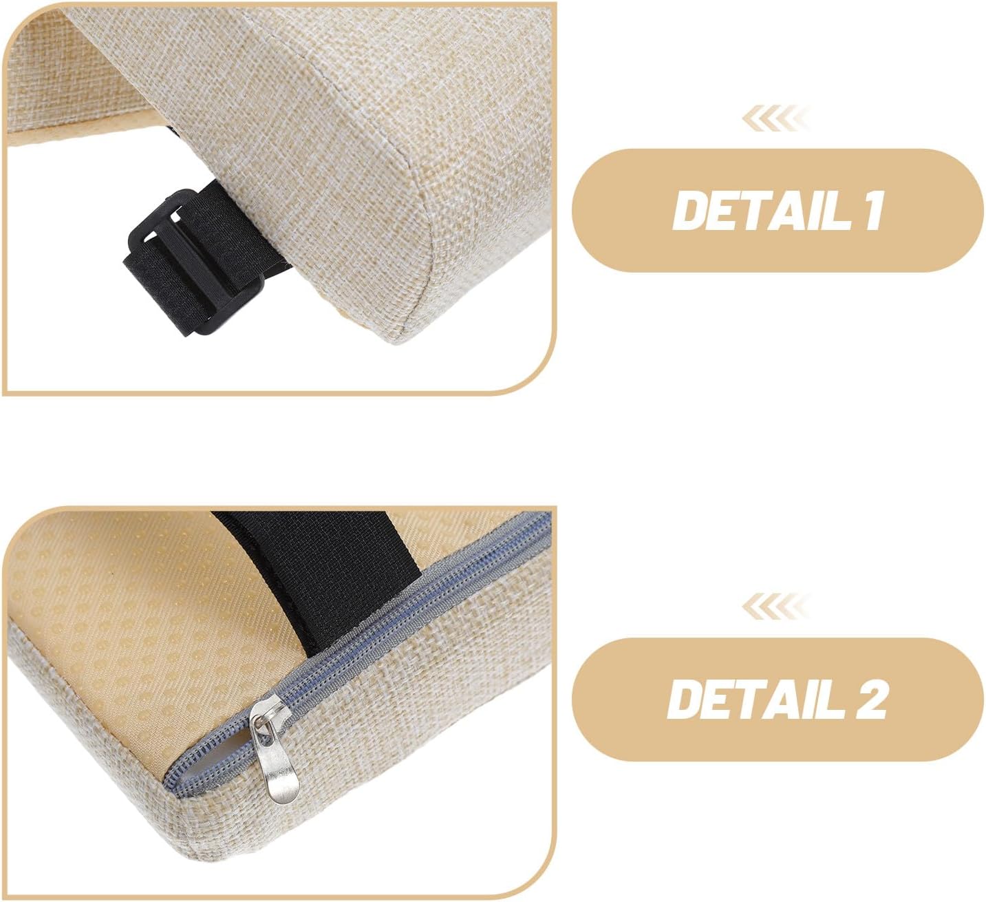 SEWACC 2pcs Office Chair Armrest Pads Adjustable Ergonomic Armrest Cushion for Gaming Desk Chairs - Washable Elbow Pillow with Non-Slip Strap for Home Office