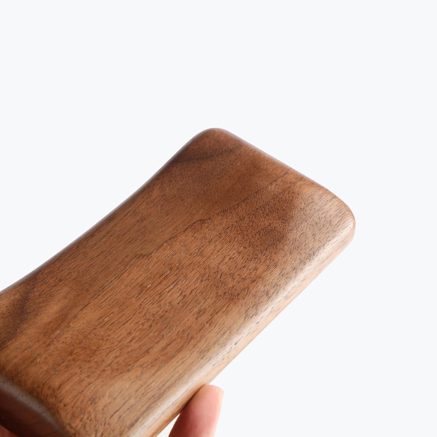 Faluber Ergonomic Walnut Wood Wrist Rest for Mouse - 6.3x3.15 inches/16x8cm, Comfort Support with Non-Slip Pads.