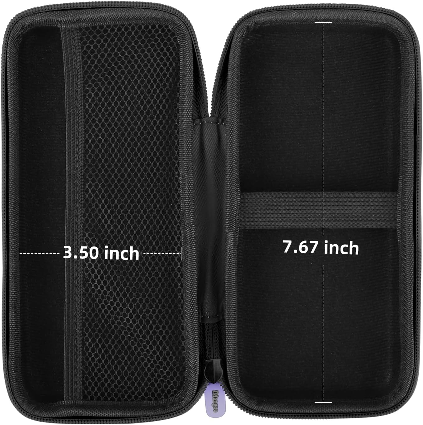 iMangoo Travel Essential Electronics Organizer Pouch Charger Case, Shockproof Dual Zipper Power Bank Cables Tech Accessories Purse, Men & Women Travel Must Have Storage Bag, 6.5x3.2x1 inch Rose Gold