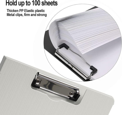Clipboard Folder, A4 Foldable Clipboards with Pocket, File Cover Office Folder Clipboard, 360 Degree Foldable Storage Clipboards for Office, School or Medical Field, Green