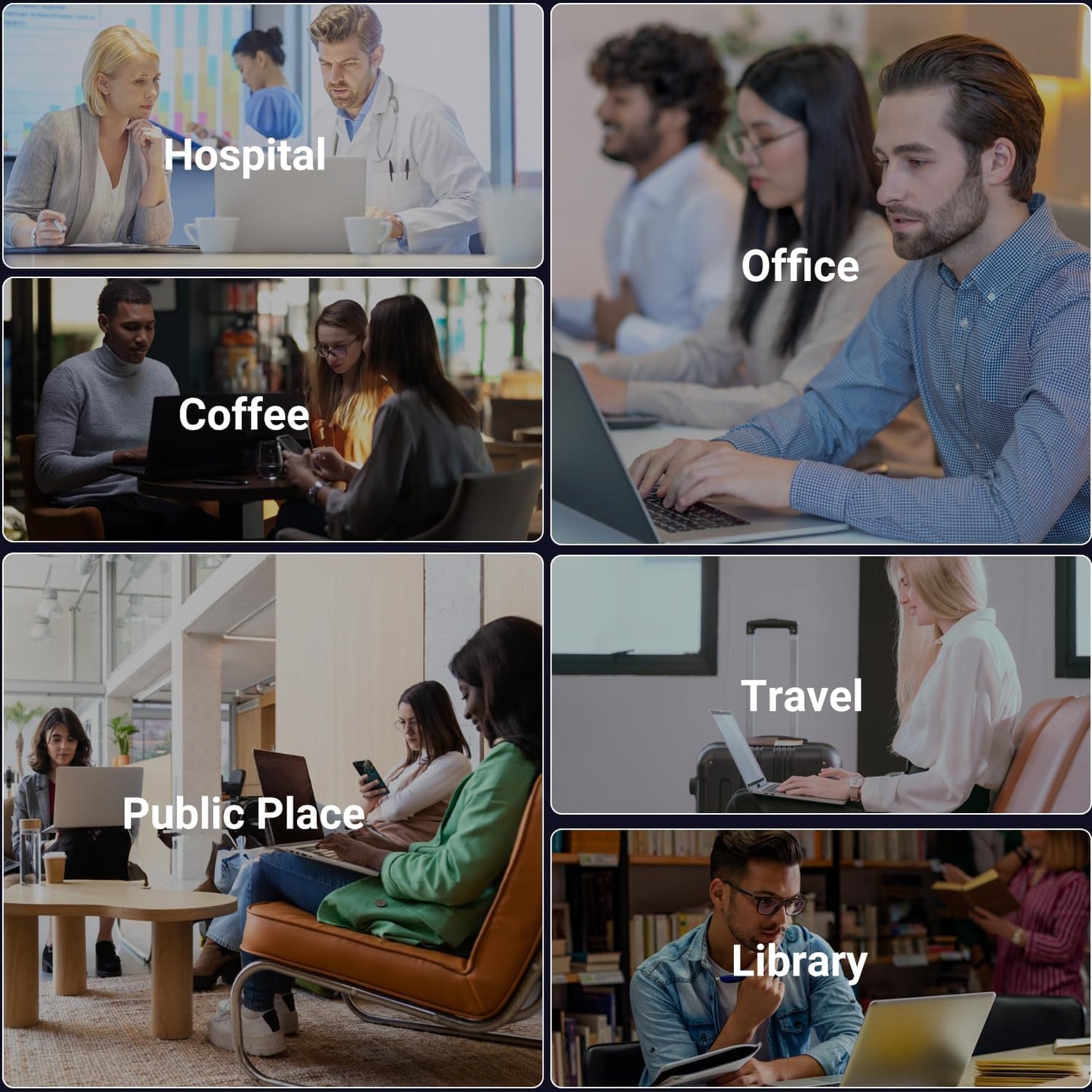 [2-Pack] Privacy Screen For Computer Monitor, 27-Inch 16:9 Aspect Ratio; Anti Spy/Bule Light/Glare And Eye Protection, 2 Install Ways Removable For Office, Airport, Cafe And Other Public Area; Diagonal 27 Inches, Width 23.53 Inches, Height 13.24 Inches