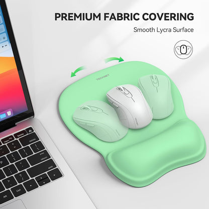 TECKNET Gel Mouse Pad with Wrist Rest, Ergonomic Office Mousepad with Wrist Support - Non-Slip & Smooth Surface Comfortable Desk Accessories Mat for Office, Gaming and Study - Gradient