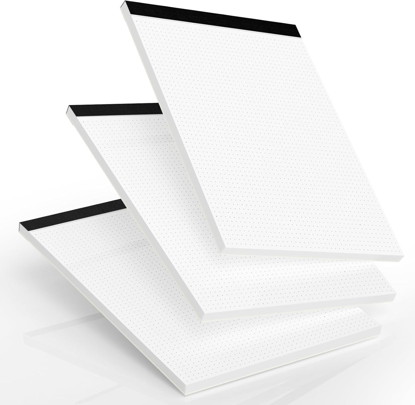 Dot Grid Notepad 8.5 x 11, 2 Pack, 5x5 Dotted Graph Paper 8-1/2 x 11", Dotted Journal Notepad for Sketching Journaling, Micro Perforated, White Thick Paper 1/5" Dots Notes Writing Pad, 30 Sheets/Pad